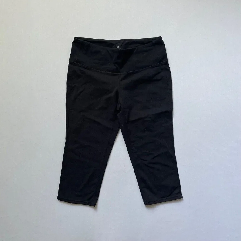 Athleta Knicker Crop Leggings Womens Sz S Stretch Pant Tall Phone Zipper Pocket